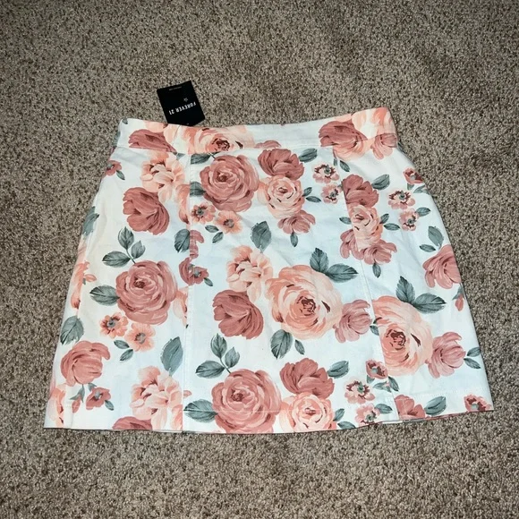 Size Large floral zip skirt - Picture 2 of 5